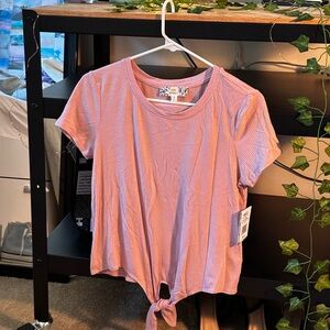 Pink tie t shirt